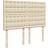 vidaXL Med Madras 160x200 cm Stof Cremefarvet Kontinentalseng