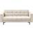 Beliani Fabric Tufted Beige Alnes Sofa 184cm 3 Seater