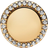 Pandora Engravable Sparkling Button Charm - Gold/Transparent