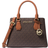 Michael Kors Camille Small Logo and Leather Satchel - Brown