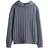 H&M Cable Knit Look Hoodie - Steel Blue