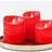 Block Red LED-lys 15cm 3stk