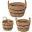 Alexandra House Living Rattan Brown Basket 34cm 34cm 3pcs