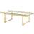 Romimex Stainless Steel Centre Golden Coffee Table 45x140cm