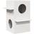vidaXL Katthus Vit 43 x 43 x 60 cm Massiv Furu