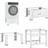 vidaXL Washing Machine Pedestal Stand Holder Raiser Dryer 7.8 kg