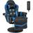 Costway Electric Massage Gaming Chair Blue