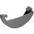 FloPlast Grey Half Round Gutter Stop End 112mm