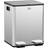 Homcom Dual Kitchen Bin Pedal Bin Silver 2 x 20L