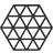 Zone Denmark Triangles 16 x 14 x 0,9 cm Black Bordskåner