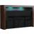 Mex Furniture Matt Body Dark Brown Sideboard 155x92cm