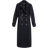 River Island Double Breasted Wool Blend Trench Coat - Black