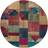 RugVista Patchwork Svart, Röd, Brun 250cm