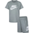 Nike Kid's Club Tee & Short Set - Dark Grey Heather (86L596-042)