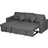 Homcom Couch with Reversible Chaise Dark Grey Sofa 229cm 3 Seater