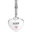 Pandora Nan Heart Dangle Charm - Silver/Pink/Transparent