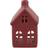 Candle House Medium Red Lykta 13cm