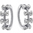 Pandora Sparkling Bow Row Hoop Earrings - Silver/Transparent