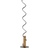 Lindby LED Spiraali Grey/Light Wood Floor Lamp 133cm