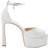 Michael Kors Martina Glitter Mesh Peep-Toe Platform Pump - Silver