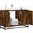 vidaXL Bathroom Sink Cabinet Smoked Oak 90 x 33 x 60 cm