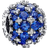 Pandora Sparkling Pavé Round Charm - Silver/Blue/Transparent