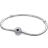 Pandora North Star Clasp Snake Chain Bracelet - Silver/Transparent