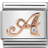 Nomination Composable Classic Link Letter A Charm - Silver/Rose Gold/Transparent