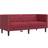 vidaXL Faux Leather Wine Red Sofa 174cm 2 personers