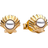 Pandora Disney The Little Mermaid Seashell Stud Earrings - Gold/Pearls