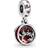 Pandora Disney Mickey Mouse & Minnie Mouse Love and Kisses Dangle Charm - Silver/Red