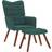 vidaXL Velvet Dark Green Lænestol 95.5cm 2stk