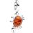 Pandora Sebastian The Crab From Disney's The Little Mermaid Pendant Charm - Silver/Orange