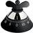 Alessi Minuteur Noir Designer Michael Graves 11 x 11 x 9 cm Kitchen Timer
