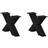 vidaXL 4012940 Black Bordsben 31cm 2st