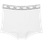 PINK Logo Cotton High Waist Boyshort Panty - Optic White