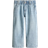 H&M Wide Leg Paper Bag Jeans - Light Denim Blue (1228834009)