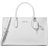 Michael Kors Scarlett Medium Signature Logo Satchel - Optic White/Aluminium