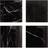 Stiernholm Marmor 10x10 cm 4-pack Svart Glasunderlägg 10cm 4st