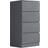 Fwstyle High Gloss Modern Matt Grey Chest of Drawer 40x99cm