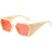 WNCKSQ Polarized Polygon Square Sunglasses Beige/Pink