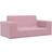 vidaXL Barnsoffa 2-Sits Rosa Mjuk Plysch