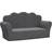 vidaXL Barnsoffa 2-Sits Antracit Mjuk Plysch