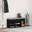 vidaXL Bench Black Oak 102 x 30.5 x 45 cm Shoe Rack
