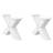 vidaXL 4012941 White Bordben 31cm 2stk
