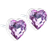 Blomdahl Heart Earring - White/Purple