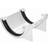 FloPlast White Mini Gutter Union Bracket 76mm