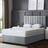 DS Living Amelia Small Double Upholstered Panel Divan Frame Bed