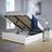 Home Source White Double Ottoman Storage Frame Bed