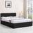 Kosy Koala Double Black Leather Ottoman with Mattress Frame Bed